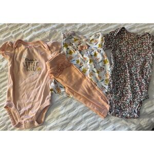 3/6 Month Baby Girl Bundle 2 Bodysuits‎ Daddy's Little Girl- Outfit With Pants
